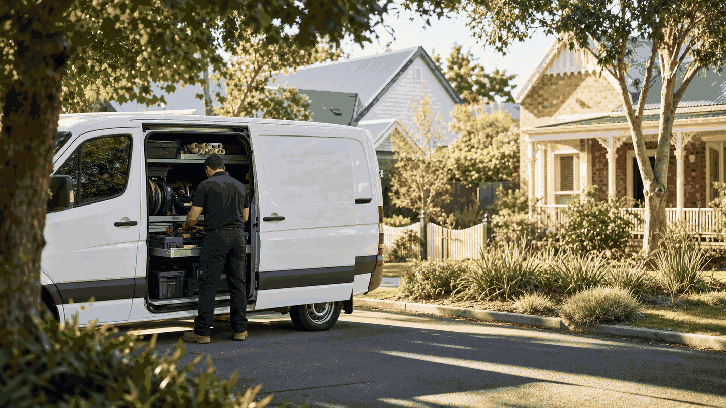 Melb Plumbing Services plumber and service van