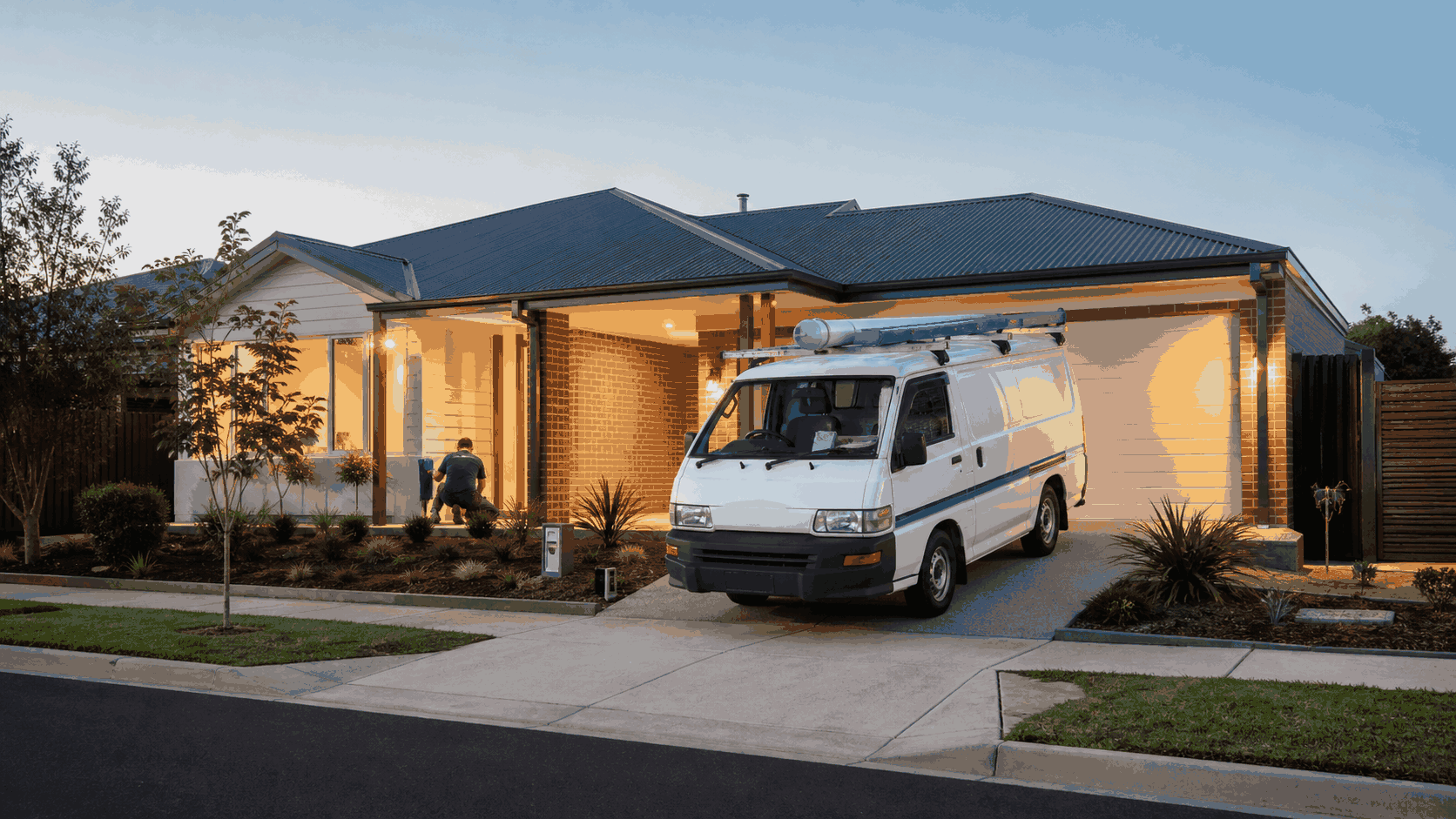 Melb Plumbing Services van arriving at a Melbourne home