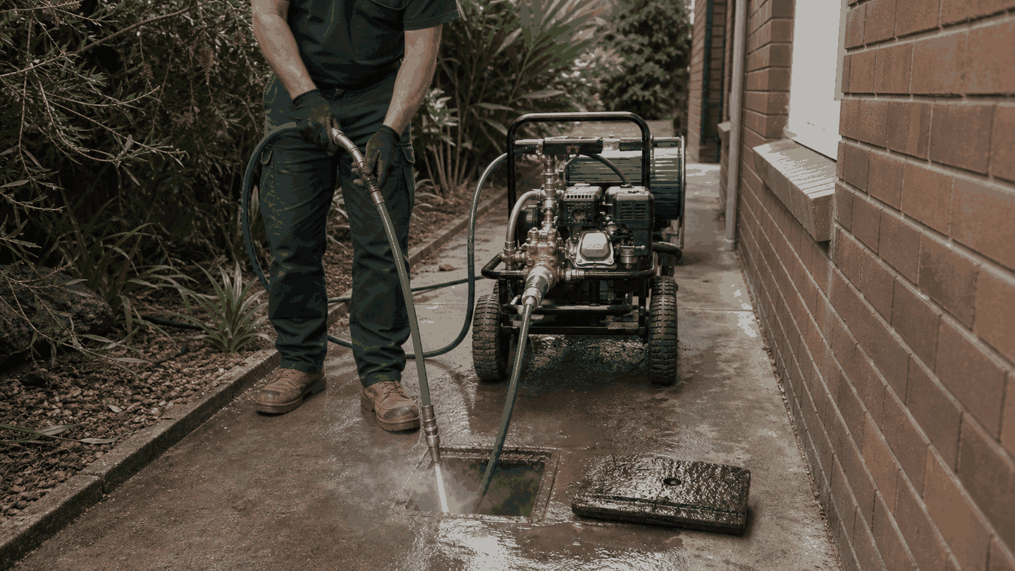 High Pressure Water Jet Drain Cleaning in Melbourne